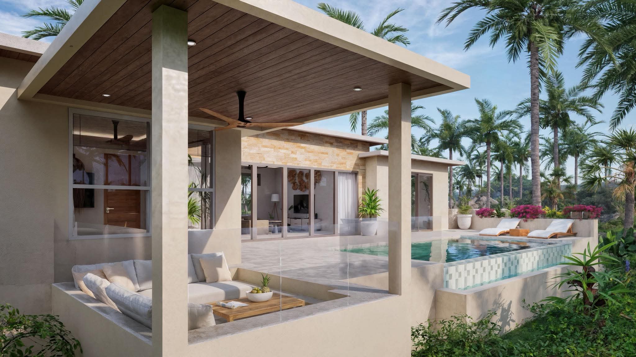 Terrasse et piscine
