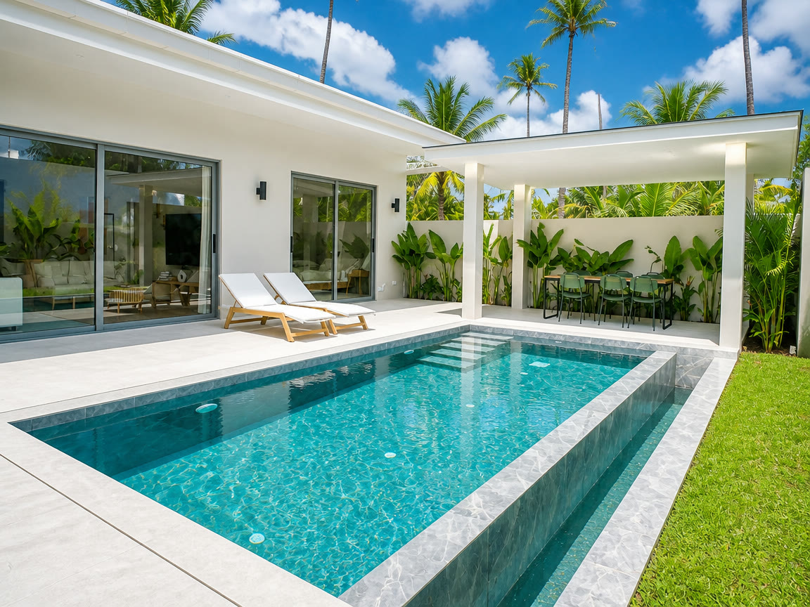 Tropical Golf — Villa 1, piscine privée et terrasse
